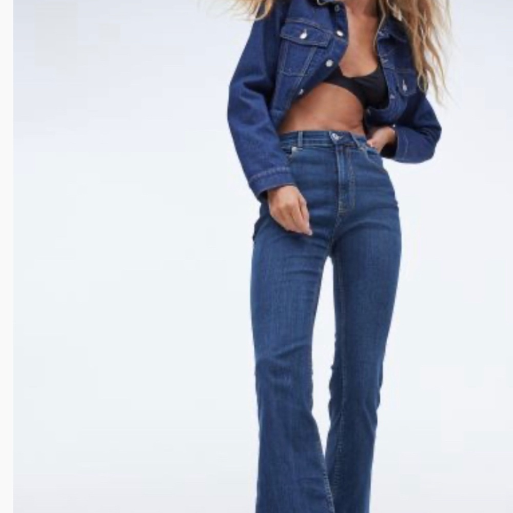 Flare high jeans black